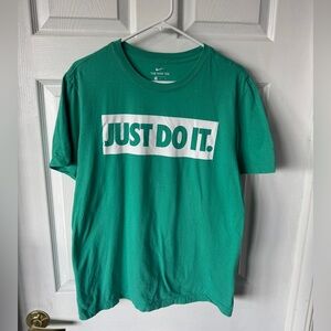 Nike Men's Teal 'Just Do It' Short Sleeve Tee